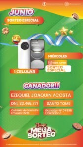 Ganadores Sorteo Especial Bingo Mega Sorteo Las Parejas – 10 de Junio 2026