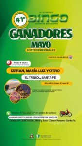 Ganadores Bingo Brown de San Vicente. Sorteo Mensual Sábado 30 de Mayo
