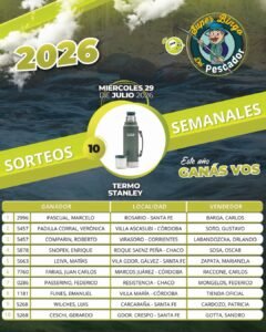 Ganadores Sorteo Semanal – Super Bingo del Pescador – Miércoles 29 de Julio 2026