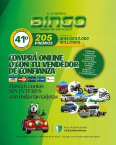 Auténtico Bingo San Vicente. Premios Todo el Año. Empezá yá.